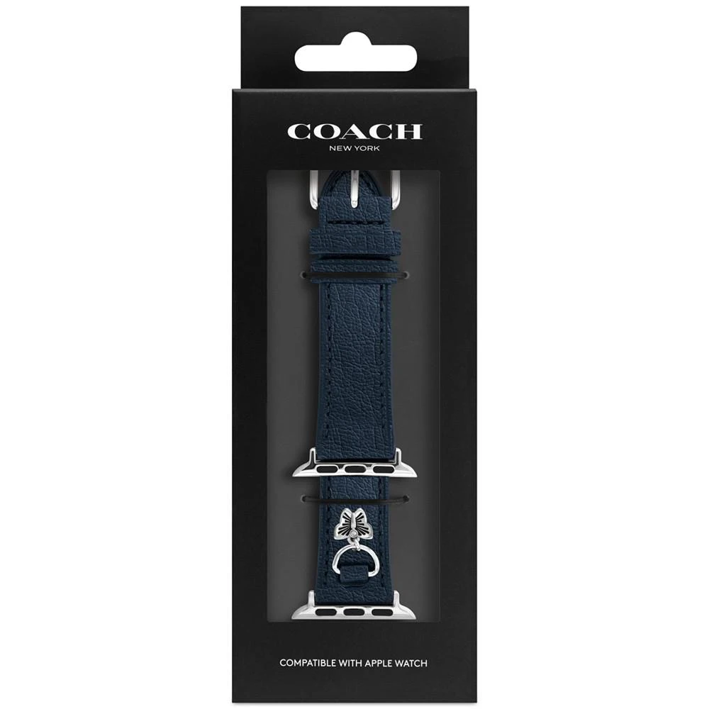 商品Coach|Navy Leather Apple Watch Band 38/41mm,价格¥716,第4张图片详细描述