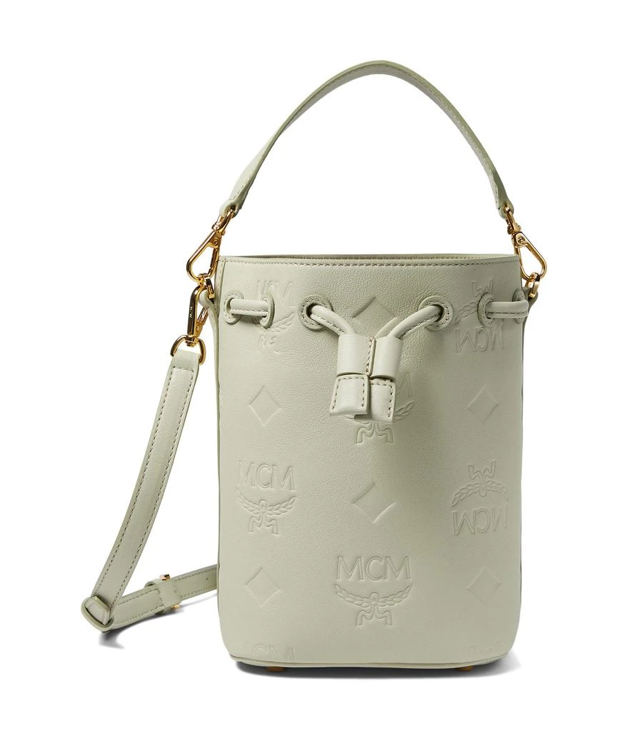 商品MCM|Dessau Embroidered Monogram Leather Drawstring Medium,价格¥7398,第1张图片