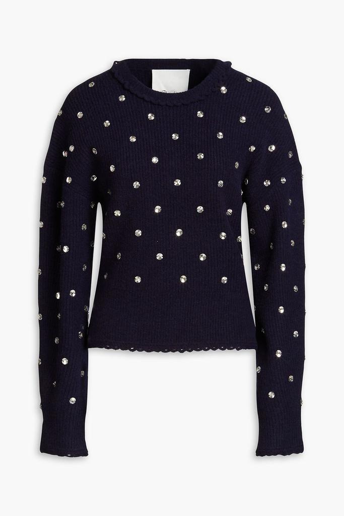 商品3.1 Phillip Lim|Crystal-embellished ribbed-knit sweater,价格¥2346,第1张图片
