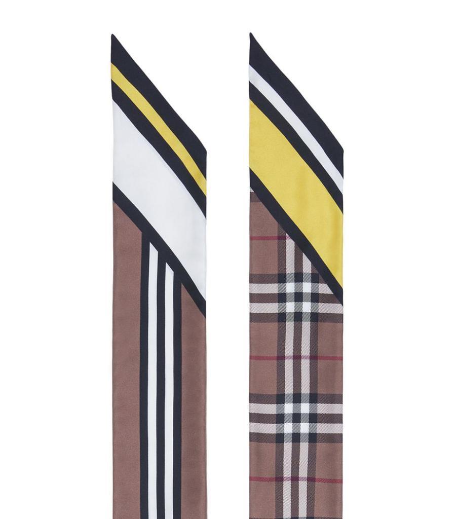 商品Burberry|Silk Montage Print Skinny Scarf,价格¥1500,第5张图片详细描述