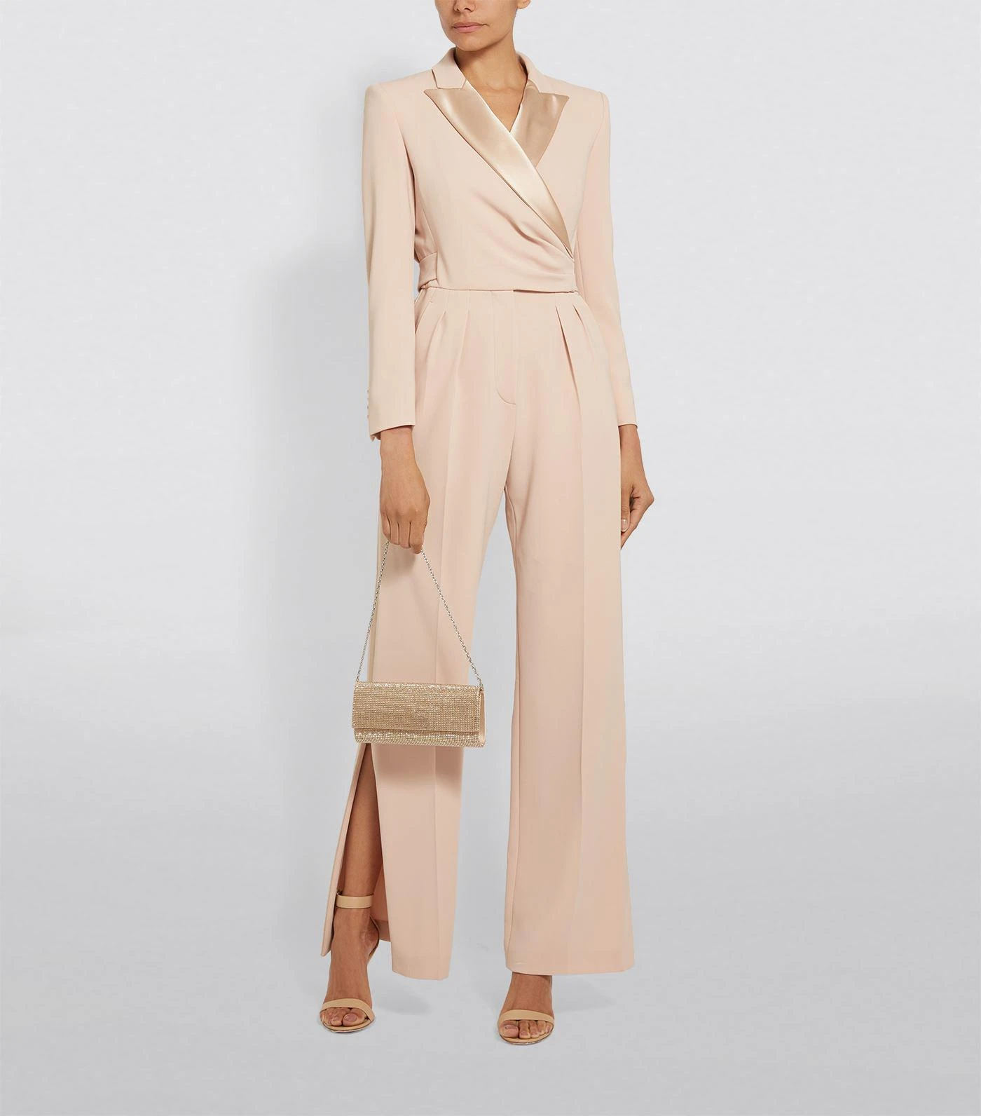 商品Max Mara|Silk Tuxedo Wrap Jumpsuit,价格¥11333,第4张图片详细描述