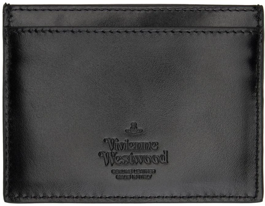 商品Vivienne Westwood|Black Leather Logo Card Holder,价格¥869,第2张图片详细描述