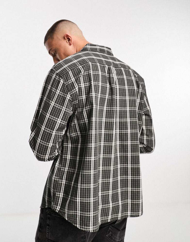 Wrangler checked long sleeve shirt in black商品第2张图片规格展示