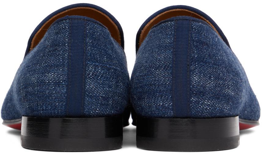 商品Christian Louboutin|Blue Denim Dandelion Loafers,价格¥6486,第4张图片详细描述