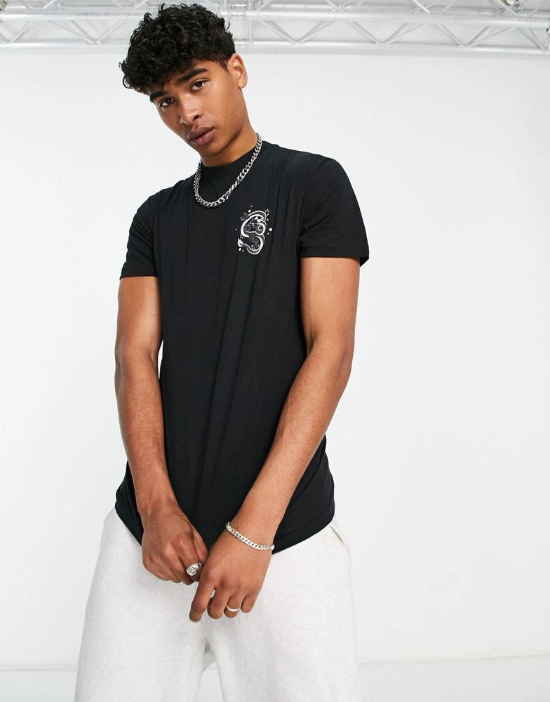 商品Rip N Dip|RIPNDIP mystic jerm t-shirt in black with chest and back print,价格¥326,第3张图片详细描述