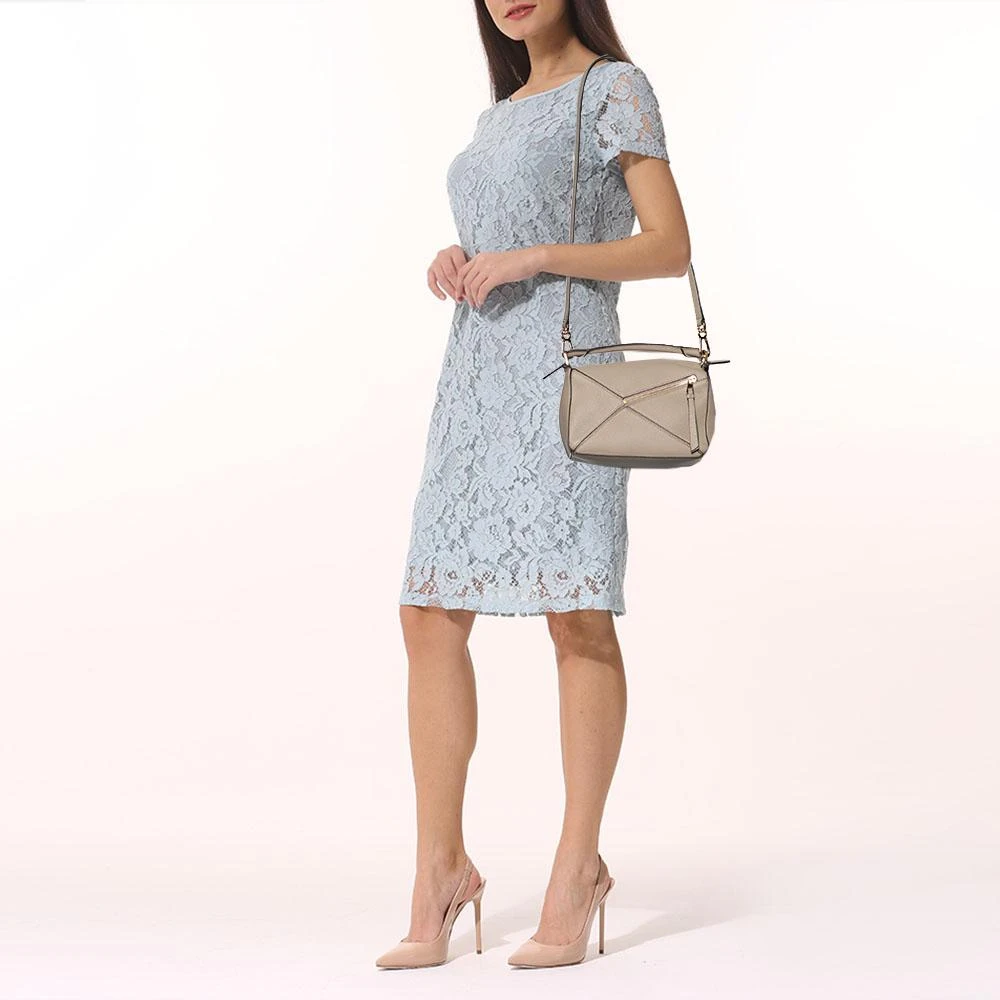 商品Loewe|Loewe Beige Leather Small Puzzle Shoulder Bag,价格¥15322,第2张图片详细描述