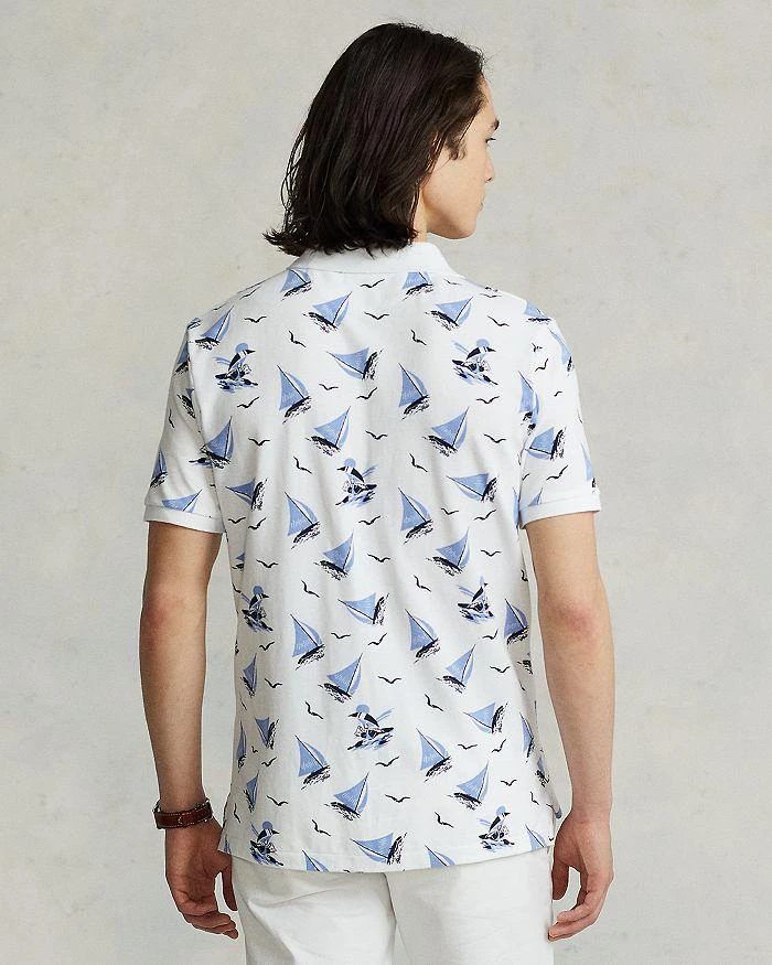 商品Ralph Lauren|Cotton Mesh Nautical Polo Bear Print Custom Slim Fit Polo Shirt,价格¥556,第3张图片详细描述