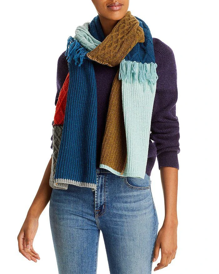商品Echo Design|Cable Knit Patchwork Scarf,价格¥517,第1张图片