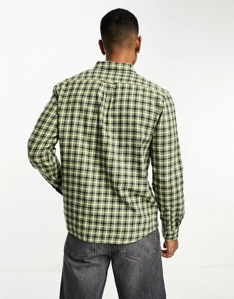 商品Wrangler|Wrangler long sleeve check shirt in khaki,价格¥195,第4张图片详细描述