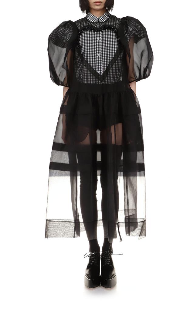 Simone Rocha - Women's Beaded Cutout Signature Midi Dress - Black - UK 10 - Moda Operandi商品第1张图片规格展示