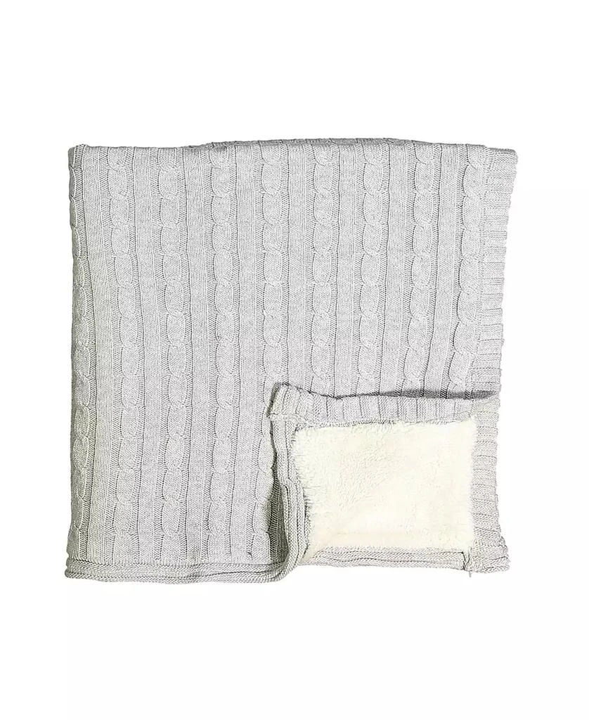 商品3 Stories Trading|Baby Boy or Baby Girl Cable Knit Sherpa Blanket,价格¥277,第1张图片