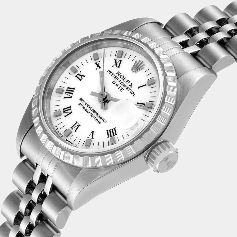 商品[二手商品] Rolex|Rolex White Stainless Steel Oyster Perpetual Date 69240 Women's Wristwatch 26 mm,价格¥33549,第2张图片详细描述