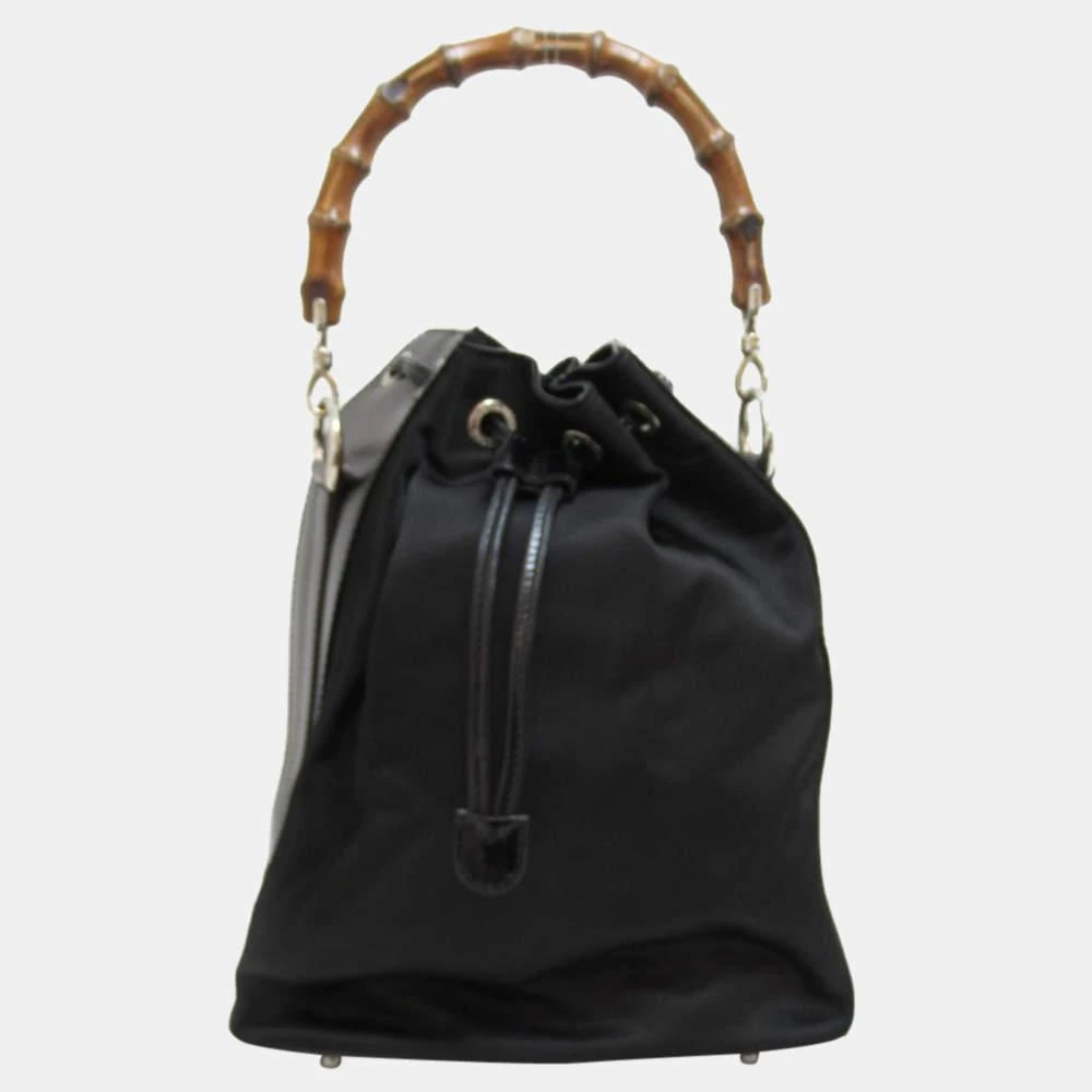 商品[二手商品] Gucci|Gucci Black Nylon Bamboo Bucket Bag,价格¥4006,第1张图片