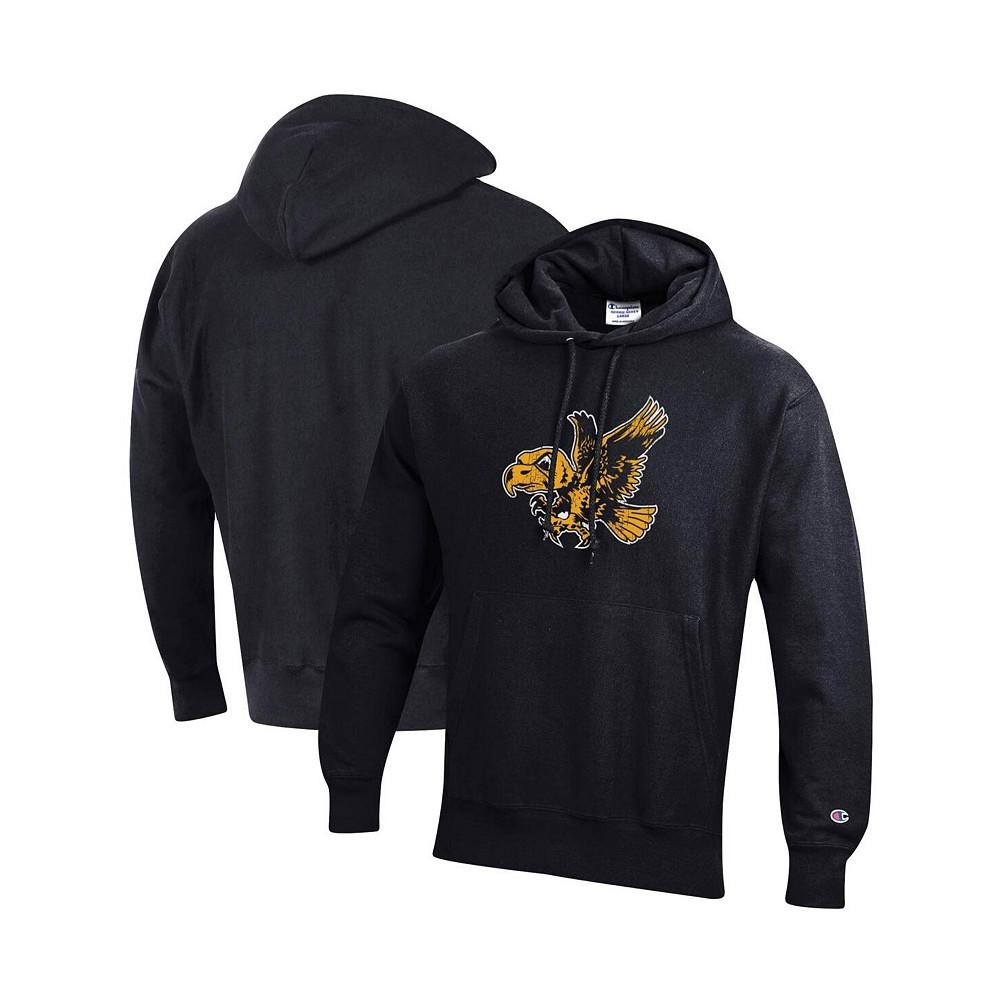 Men's Black Iowa Hawkeyes Vault Logo Reverse Weave Pullover Hoodie商品第1张图片规格展示