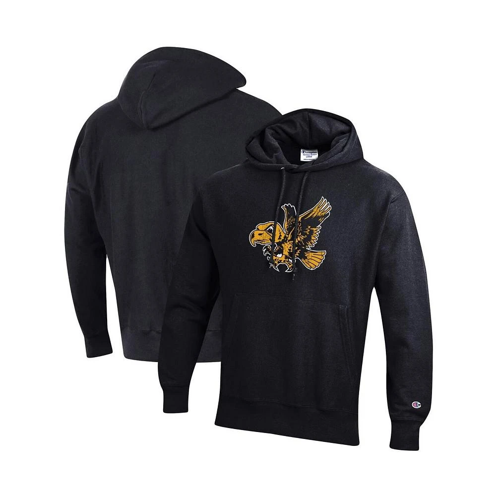 商品CHAMPION|Men's Black Iowa Hawkeyes Vault Logo Reverse Weave Pullover Hoodie,价格¥656,第1张图片