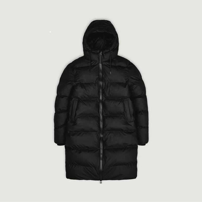 商品RAINS|Long plain down jacket Black Rains,价格¥3496,第1张图片