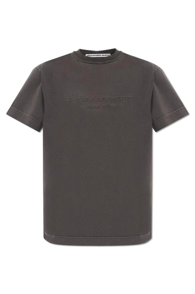 商品Alexander Wang|Alexander Wang Logo Embossed Crewneck T-Shirt,价格¥1575,第1张图片