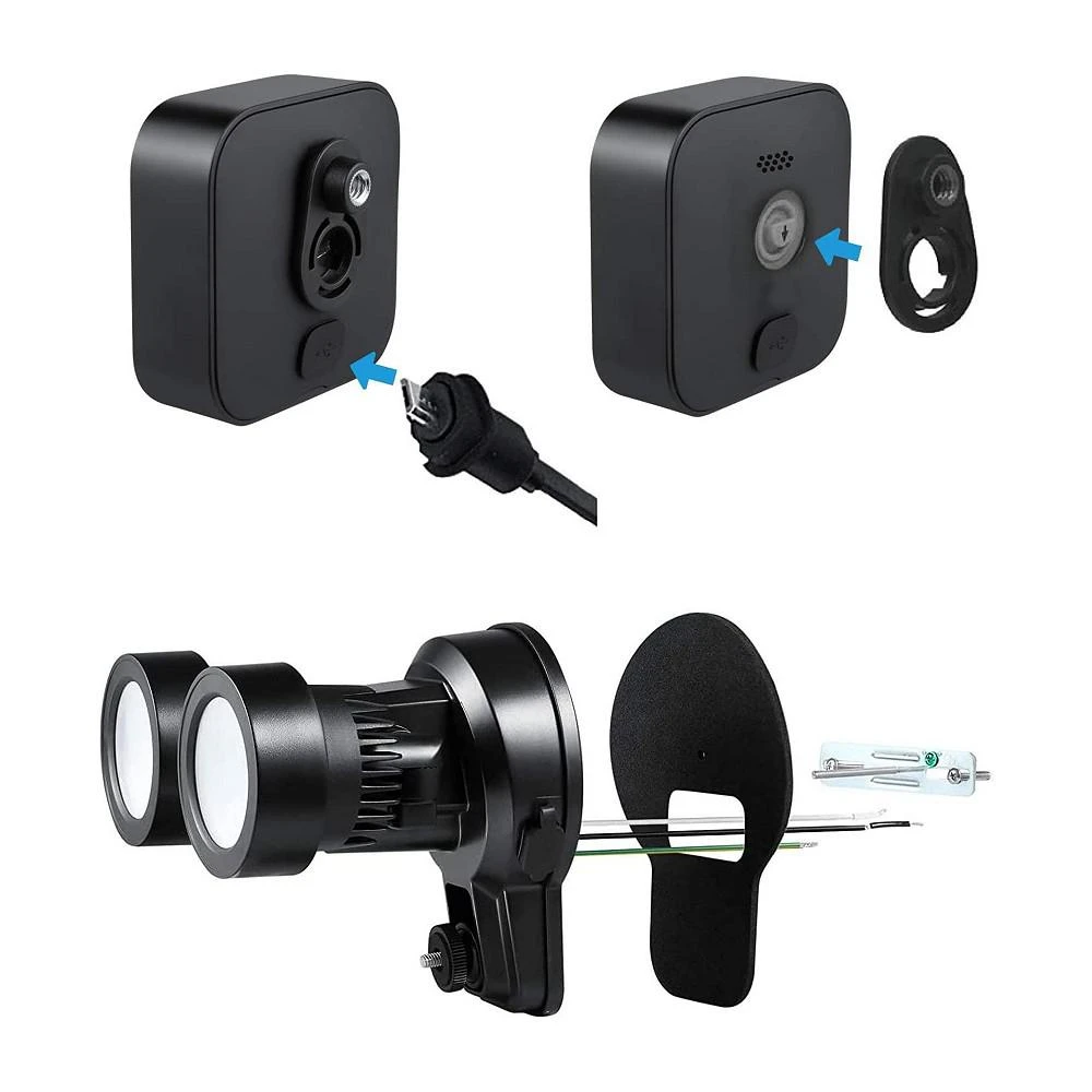 商品Wasserstein|3-in-1 Wired Floodlight, Charger and Mount for Blink Outdoor/XT2/XT - 2000 Lumens Powerful Floodlight (Black) (Blink Camera NOT Included),价格¥411,第2张图片详细描述