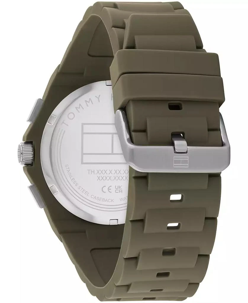 商品Tommy Hilfiger|Men's Multifunction Green Silicone Watch 44mm,价格¥771,第3张图片详细描述