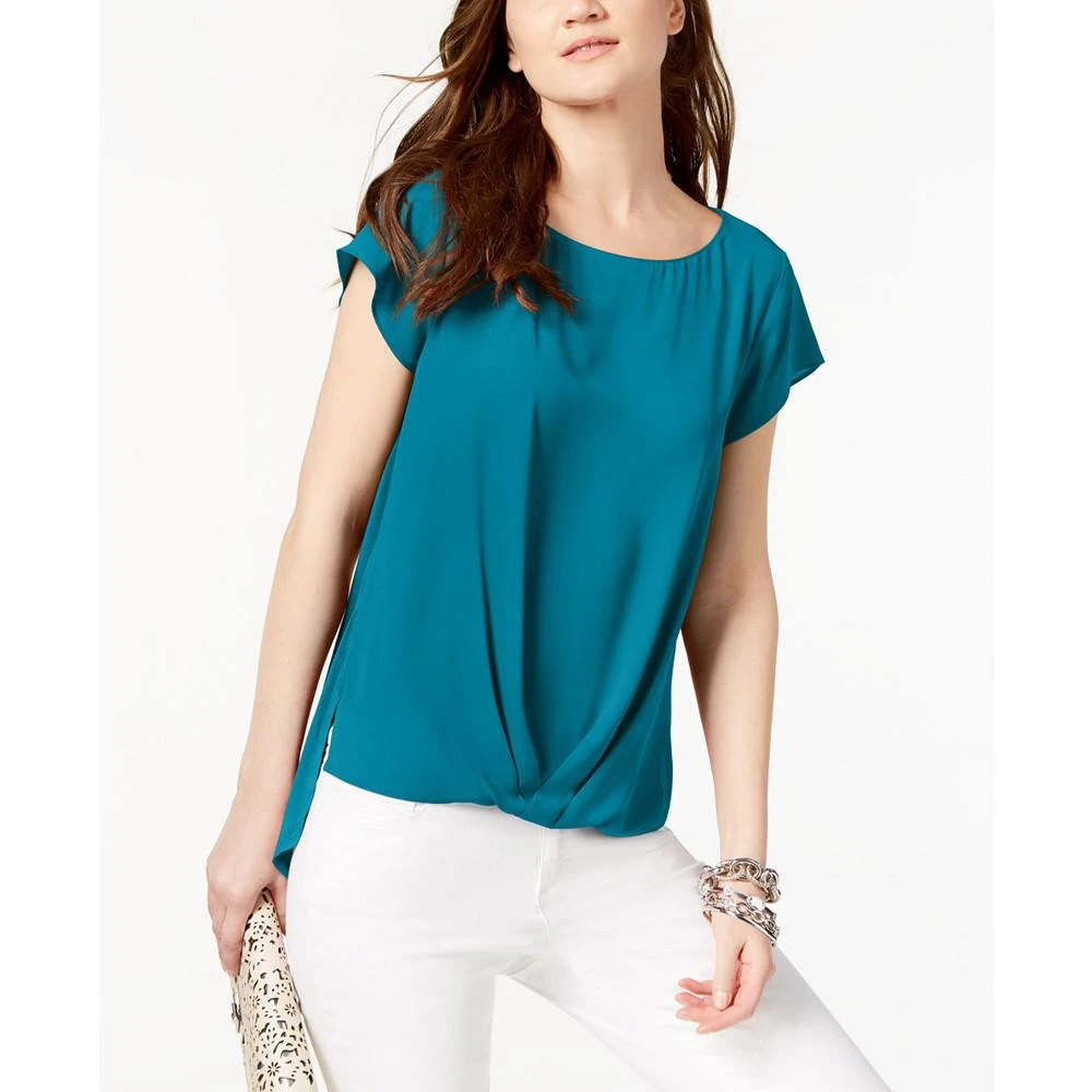 商品INC International|INC Draped-Hem Top, Created for Macy's,价格¥111,第1张图片