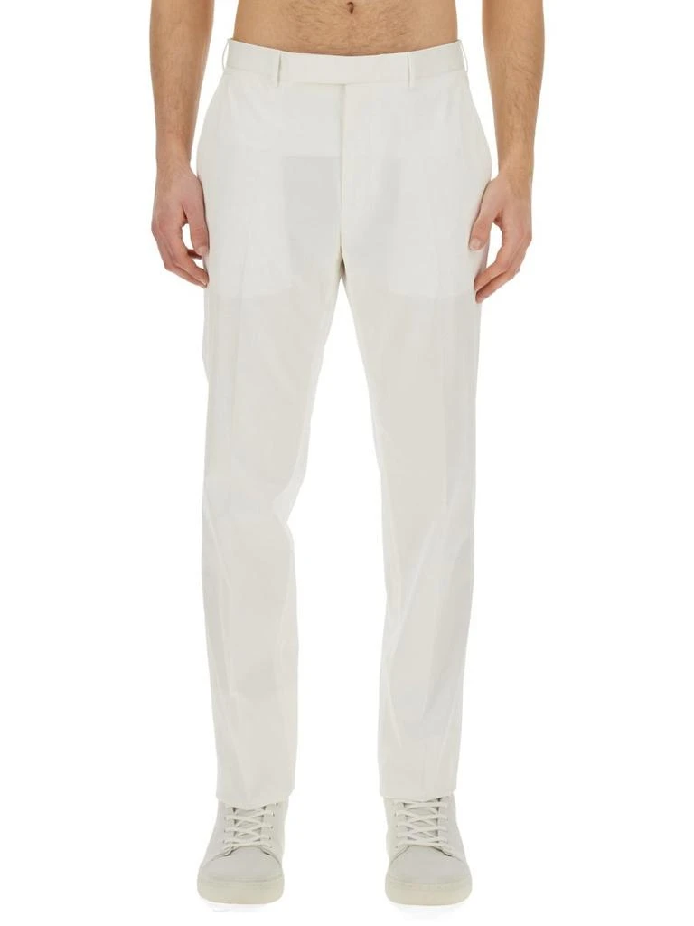 商品Zegna|Zegna Twill Low-Rise Tailored-Cut Trousers,价格¥2983,第1张图片