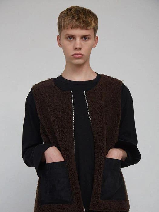 商品MUGUET|Reversible Faux Fur Vest,价格¥1326,第2张图片详细描述