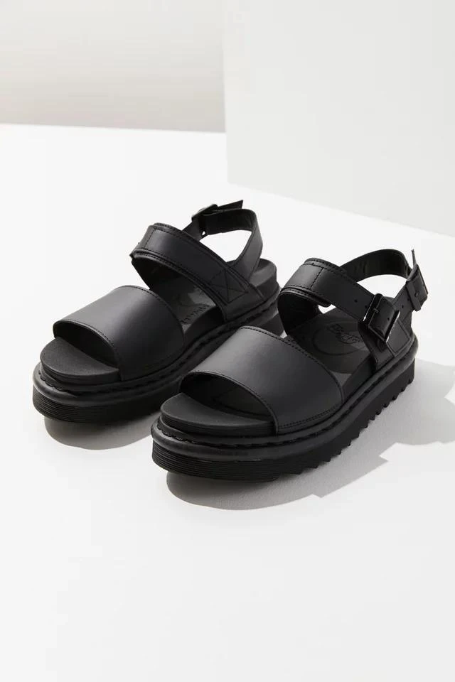 商品Dr. Martens|Dr. Martens Voss Black Leather Sandal,价格¥453,第3张图片详细描述