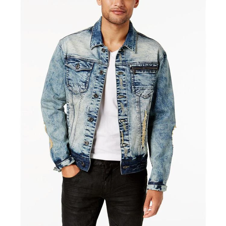 商品Sean John|Men's Legacy Stretch Denim Trucker Jacket, Created for Macy's,价格¥284,第1张图片