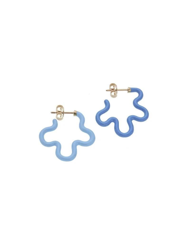 商品Bea Bongiasca|BEA BONGIASCA 2 Tone Asymmetrical Flower Power Earrings In Baby And Turquoise,价格¥2809,第1张图片