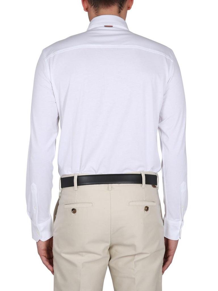 Ermenegildo Zegna Buttoned Long-Sleeved Shirt商品第2张图片规格展示