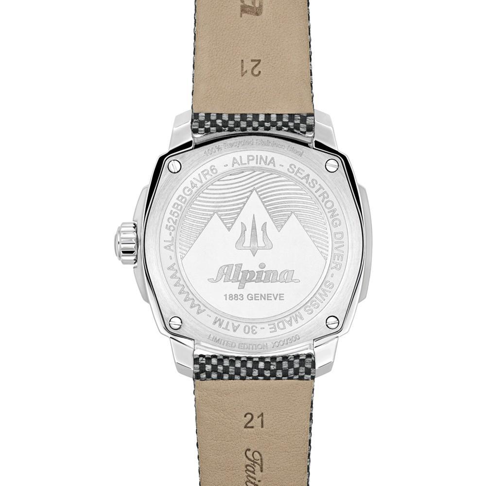 商品Alpina|Men's Swiss Automatic Seastrong Diver Gray Rubber Strap Watch 42mm,价格¥13893,第5张图片详细描述
