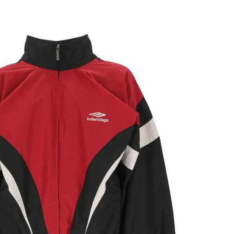 商品[国内直发] Balenciaga|巴黎世家 短款拼色双头拉链立领长袖夹克外套 宽松版型 男款 黑色,价格¥8051,第8张图片详细描述