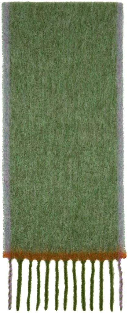 商品Acne Studios|Green Wool Mohair Scarf,价格¥1865,第2张图片详细描述