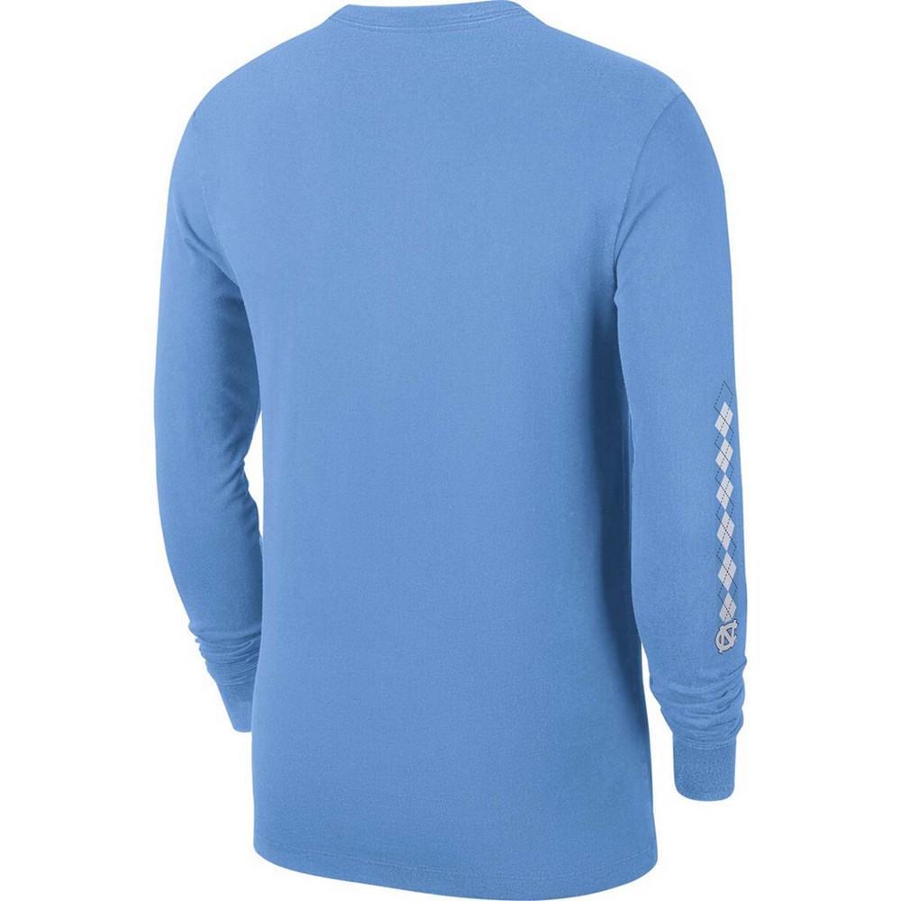 商品Jordan|Men's Light Blue North Carolina Tar Heels Word Long Sleeve T-shirt,价格¥258,第4张图片详细描述