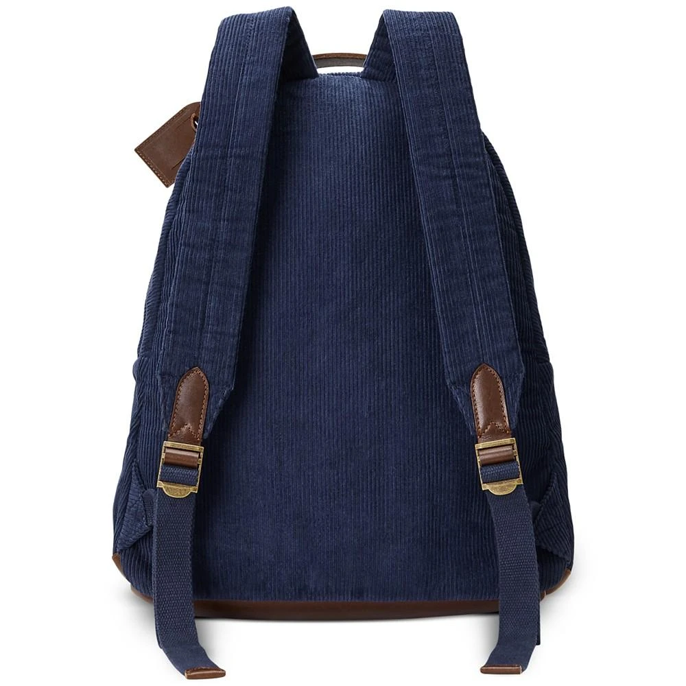 商品Ralph Lauren|Men's Crest Leather-Trim Corduroy Backpack,价格¥1710,第2张图片详细描述