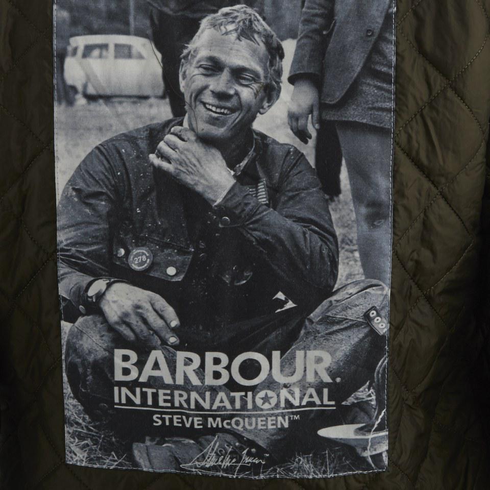 Barbour International X Steve McQueen Men's Merchant Wax Jacket - Olive商品第5张图片规格展示