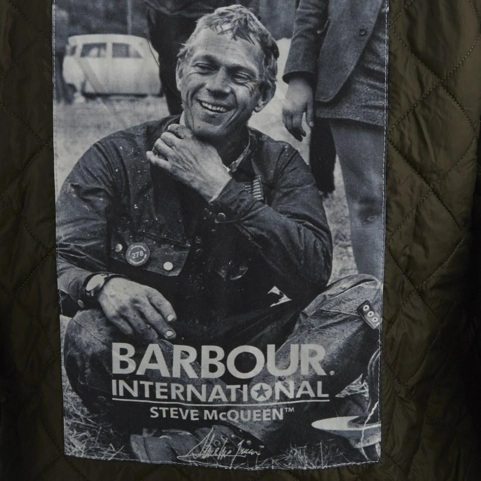 商品Barbour|Barbour International X Steve McQueen Men's Merchant Wax Jacket - Olive,价格¥2277,第5张图片详细描述