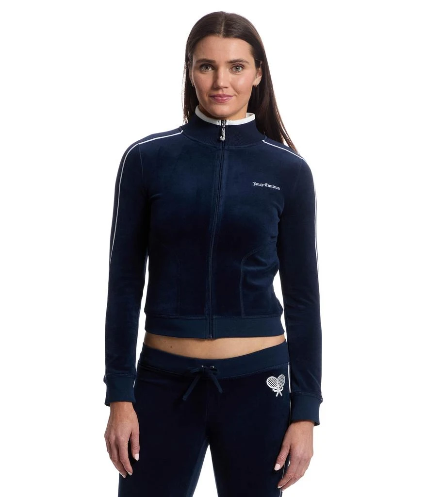 商品Juicy Couture|Heritage Mock Neck Track Jacket with Back Graphic,价格¥775,第1张图片