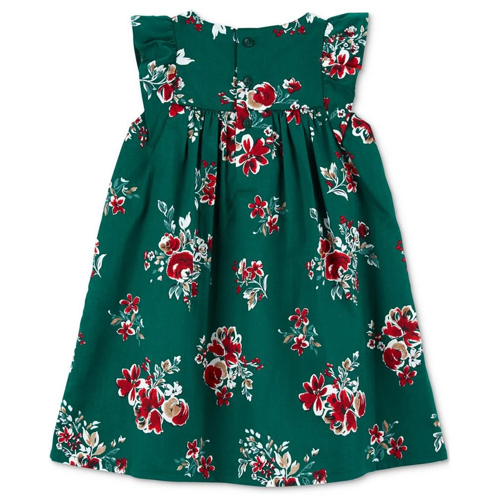 商品Carter's|Toddler Girls Floral-Print Sateen Dress,价格¥105,第2张图片详细描述