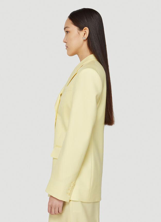 商品Stella McCartney|Double-Breasted Blazer in Yellow,价格¥5299,第5张图片详细描述
