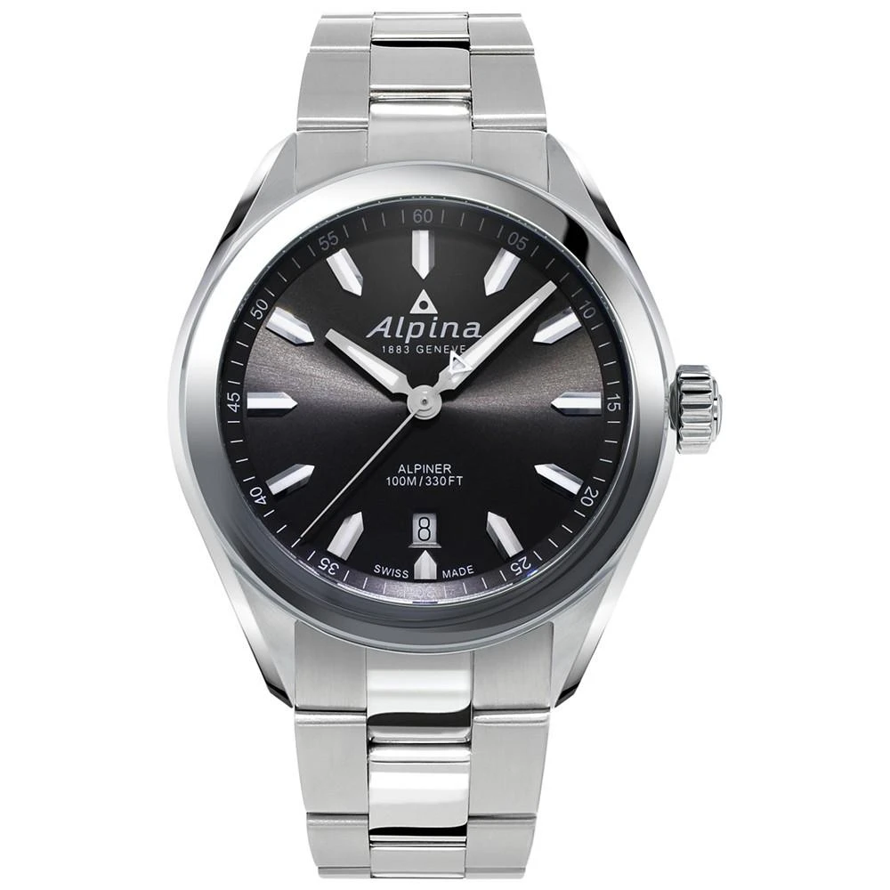 商品Alpina|Men's Swiss Alpiner Stainless Steel Bracelet Watch 42mm,价格¥7444,第1张图片