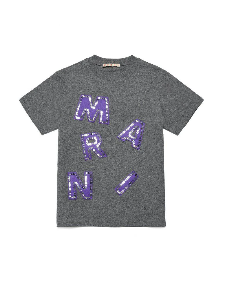 商品Marni|Marni Kids Logo Patch Crewneck T-Shirt,价格¥465,第1张图片