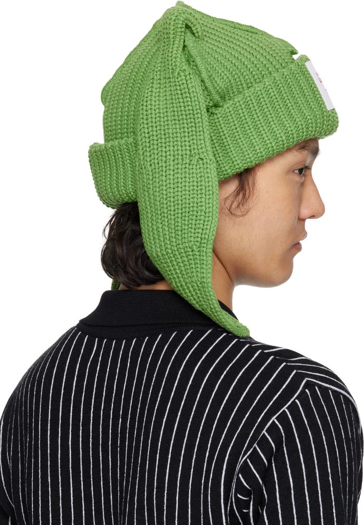 商品Charles Jeffrey Loverboy|Green Chunky Rabbit Beanie,价格¥559,第3张图片详细描述
