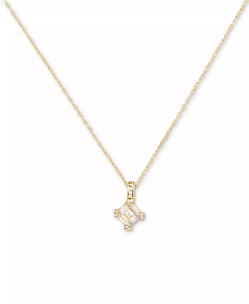 商品Kate Spade|Pavé & Square Cubic Zirconia Mini Pendant Necklace, 16" + 3" extender,价格¥308,第1张图片