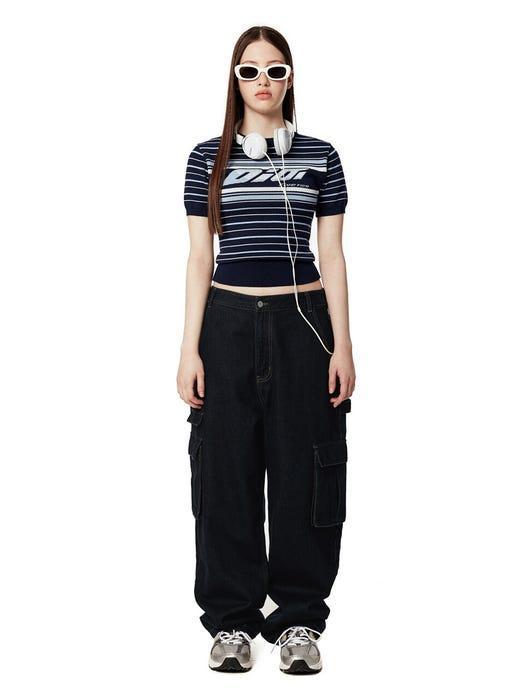 商品5252 BY O!OI|Italic OIOI Stripe Knit Sweater_Navy,价格¥620,第1张图片