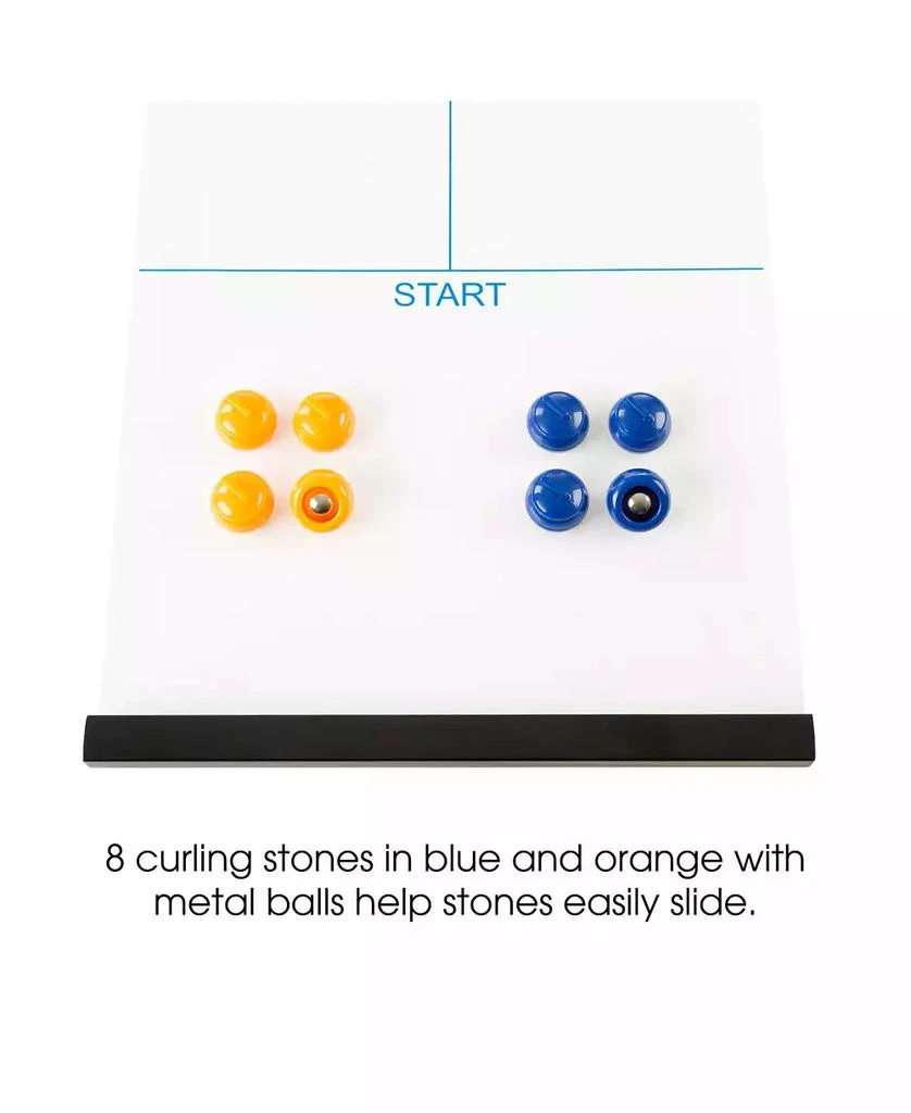 商品Trademark Global|Hey Play Tabletop Curling Game - Portable Indoor Desktop Roll Up Magnetic Competition Board Game With Eight Stones,价格¥247,第5张图片详细描述