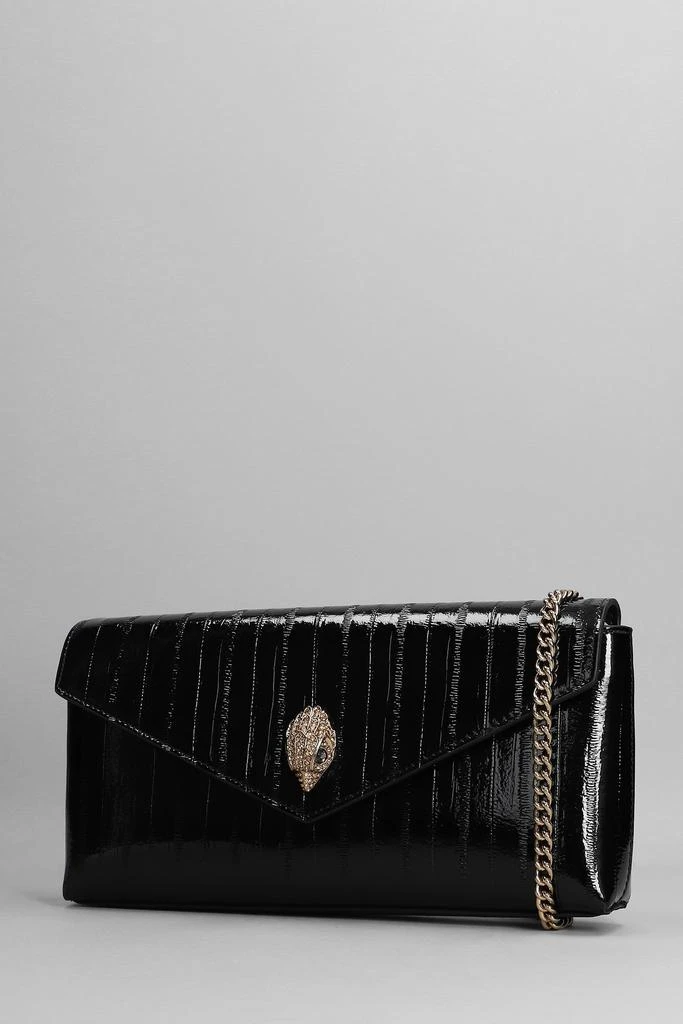 商品Kurt Geiger|Kurt Geiger Shoreditch Envelope Shoulder Bag In Black Patent Leather,价格¥2722,第2张图片详细描述