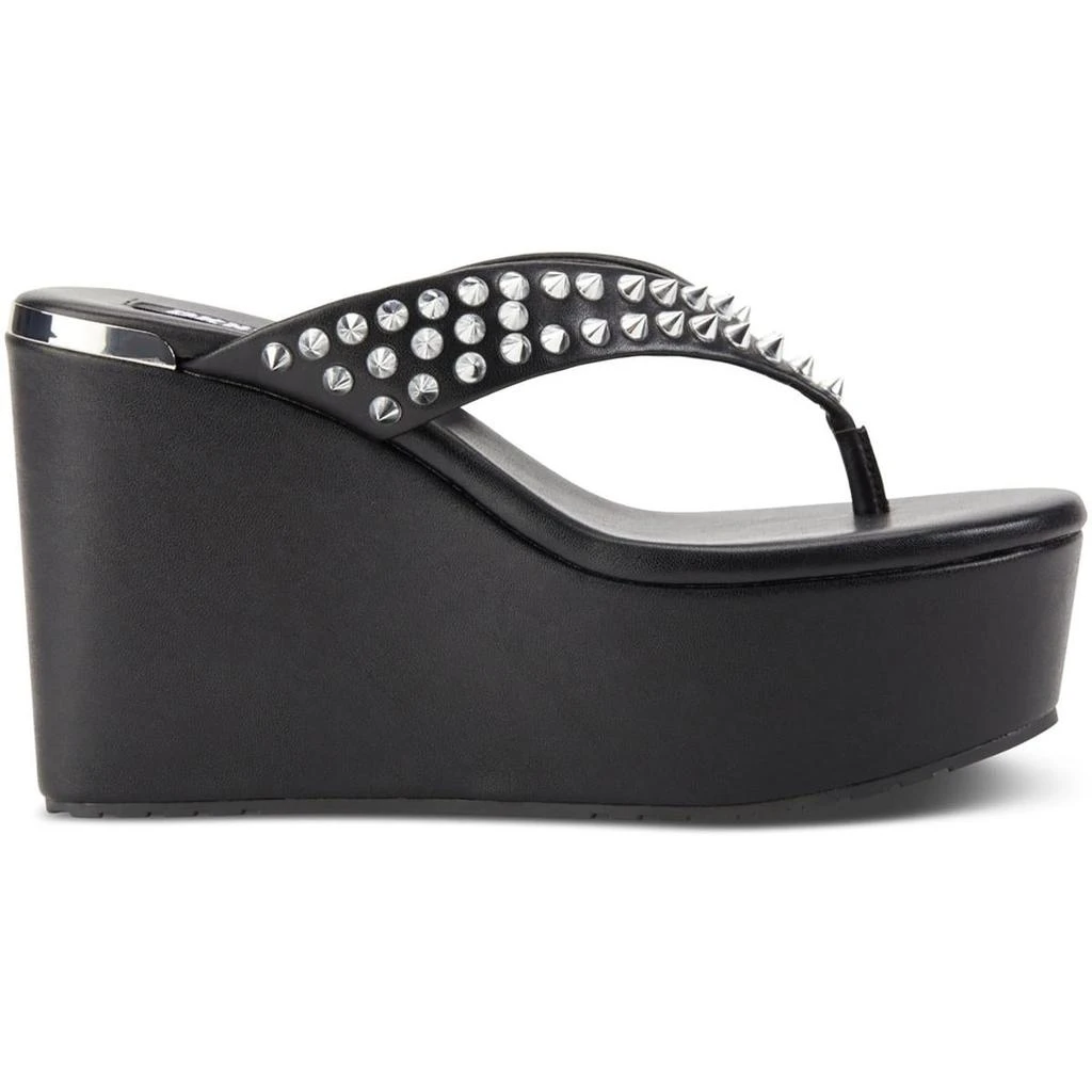 商品DKNY|DKNY Womens Tina Faux Leather Flip-Flops Platform Sandals,价格¥178,第2张图片详细描述