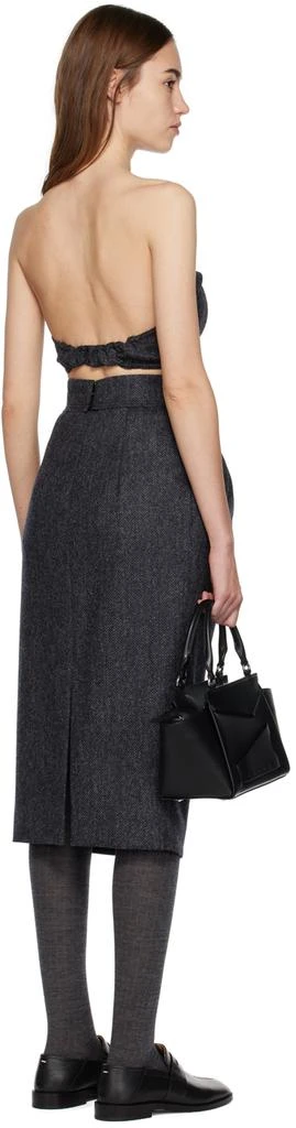 商品MAISON MARGIELA|Gray Pleated Midi Skirt,价格¥4278,第3张图片详细描述