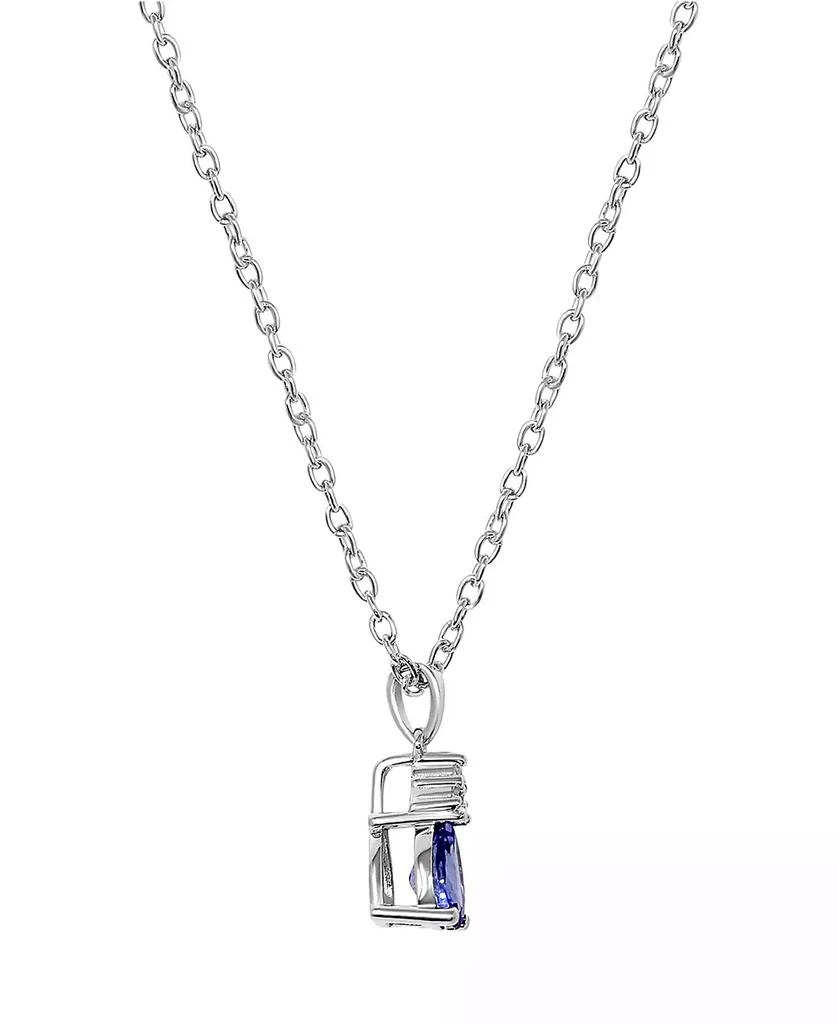 商品Macy's|Tanzanite (5/8 ct. tw.) & Diamond Accent 18" Pendant Necklace in Sterling Silver,价格¥514,第2张图片详细描述